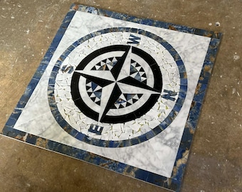 Mosaico de medallón de suelo MDS-8087