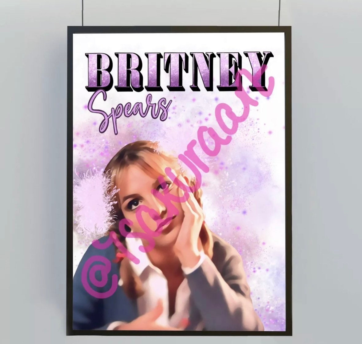 Britney Spears Art Print Britney Spears Baby One More Time Etsy Uk