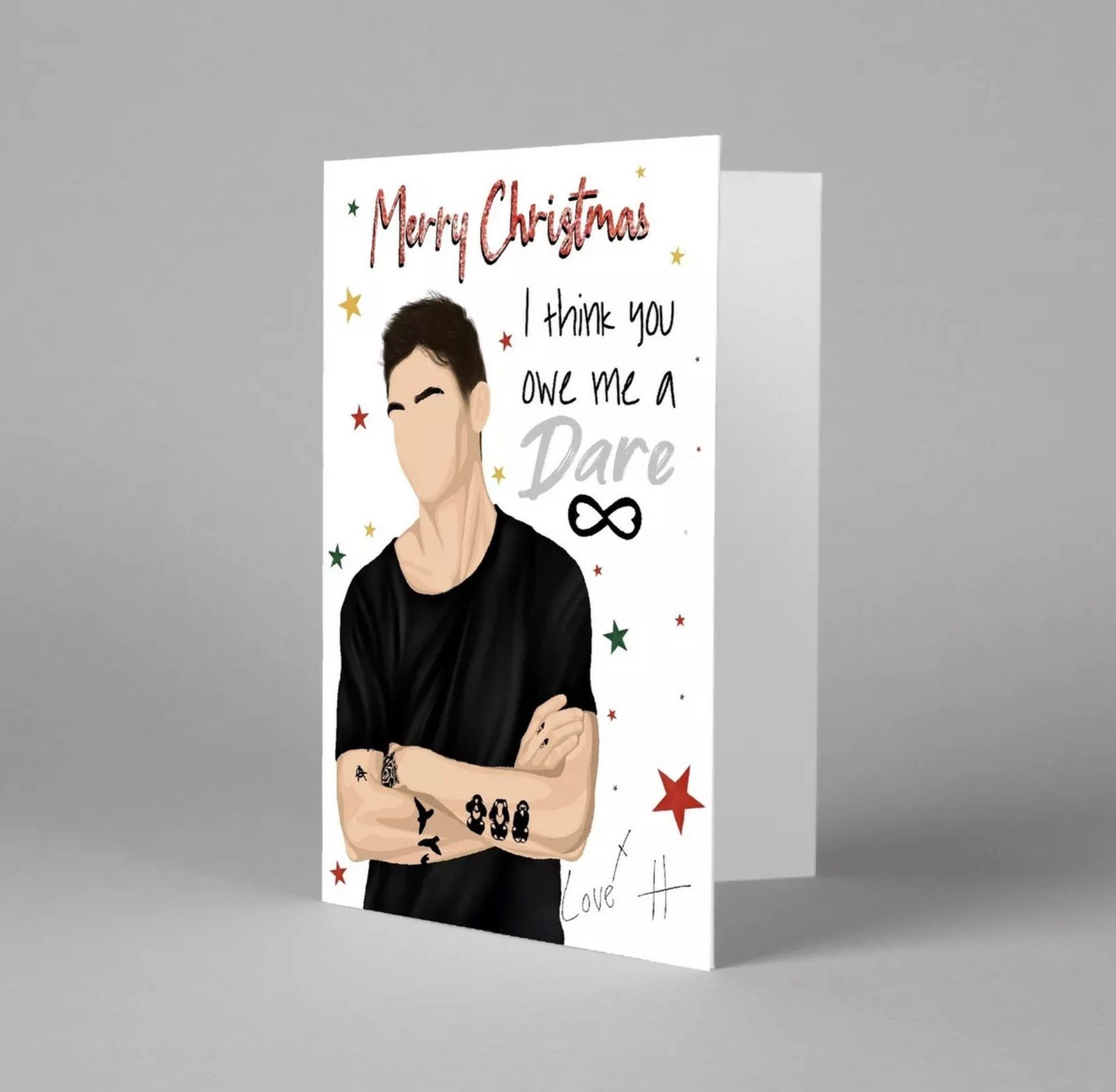 Carte De Noel Hardin Scott Carte De Noel Hero Fiennes Tiffin Etsy France