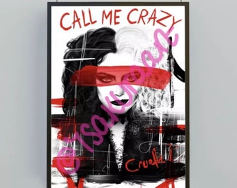 Disney Cruella Póster De Pared Laugh Con Chinchetas Disney Cruella Póster De Pared Laugh Con Chinchetas
