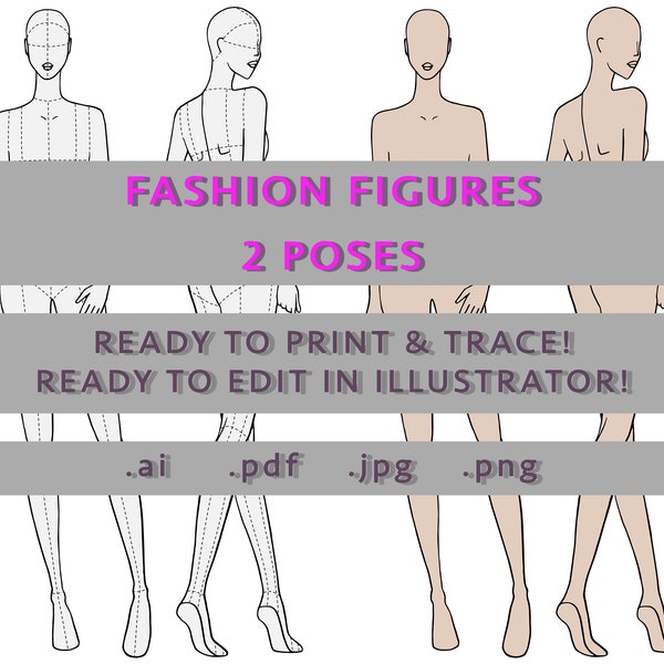 Female Fashion Figures - 2 Poses