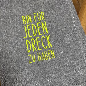 Funny kitchen towel with a saying | Grey/beige dish towel with neon print | Personalized housewarming & Christmas gift image 11