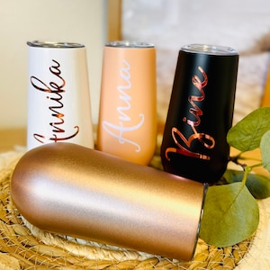 Sektbecher personalisiert Geschenk Hochzeit Festival Junggesellinnenabschied Tumbler Sektbecher aus Edelstahl ThermobecherTrinkbecher Bild 8