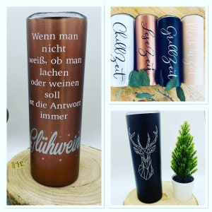 XXL Becher personalisiert Geschenk Hochzeit Festival Junggesellinnenabschied Tumbler 600ml Edelstahl ThermobecherTrinkbecher Bild 10