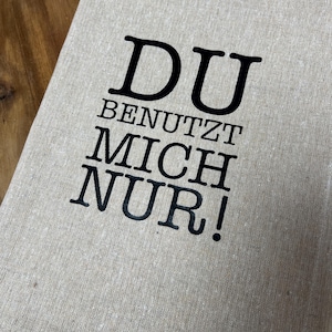 Funny kitchen towel with a saying | Grey/beige dish towel with neon print | Personalized housewarming & Christmas gift image 14