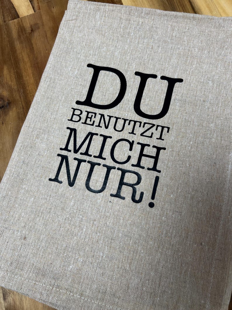 Funny kitchen towel with a saying | Grey/beige dish towel with neon print | Personalized housewarming & Christmas gift image 14