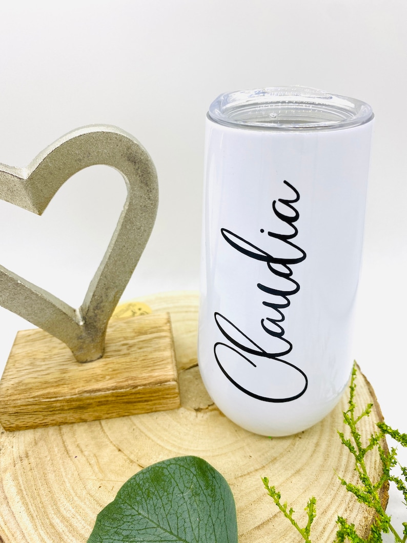 Personalized champagne cup Gift Wedding Festival Bachelorette party Tumbler champagne cup made of stainless steel thermal cupdrinking cup image 3