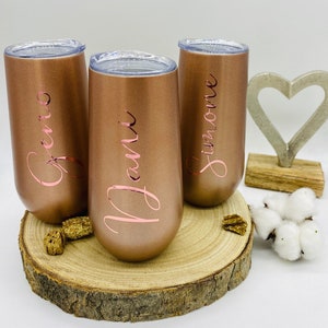 Personalized champagne cup Gift Wedding Festival Bachelorette party Tumbler champagne cup made of stainless steel thermal cupdrinking cup rosè