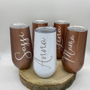 Personalized champagne cup Gift Wedding Festival Bachelorette party Tumbler champagne cup made of stainless steel thermal cupdrinking cup image 2
