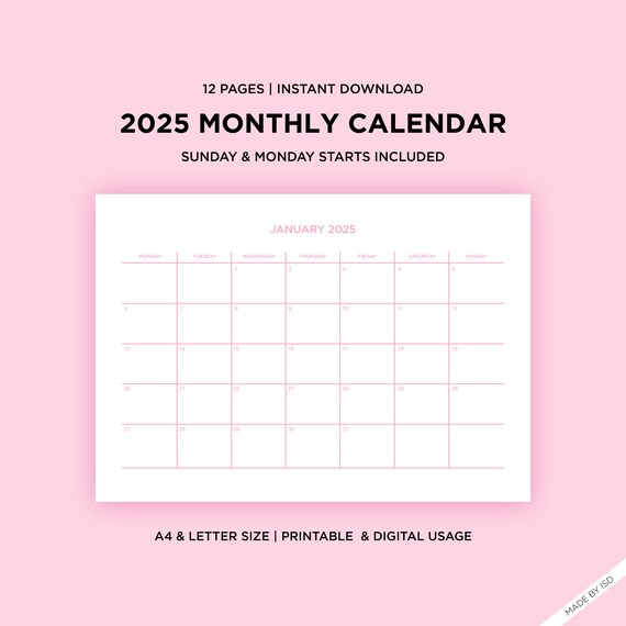 Maruman 2025 Schedule Book - Jiuris Monthly Planner, A5, 20 Holes, Light Pink, January 2025 Start