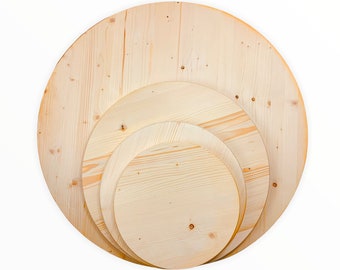 unfinished round wood 15 inches x 1 inches thickness table top, stool top, round sign , lazy Susan , Diy craft