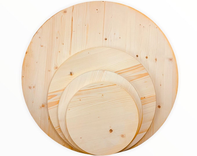 Unfinished Round Wood 15 Inches X 1 Inches Thickness Table Top, Stool ...