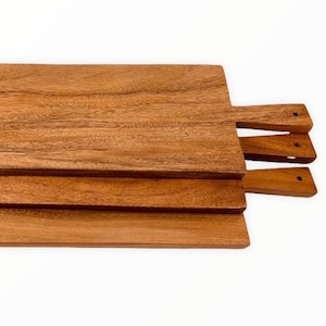 29&quot; X 9 &quot;X 1&quot; Inches Thickness Blank Wood Cutting Board | Rustic Wood Cutting Board with Handle | Wood Serving Paddle  Cheese Board