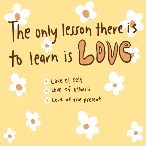 Love Lessons Quote La única lección que hay que aprender es Love