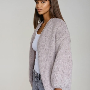 Alpaca Cardigan, Hand Knit Cardigan, Fluffy Cardigan, Women Alpaca Wool Cardigan, Alpaca Jacket Hand Knit Top