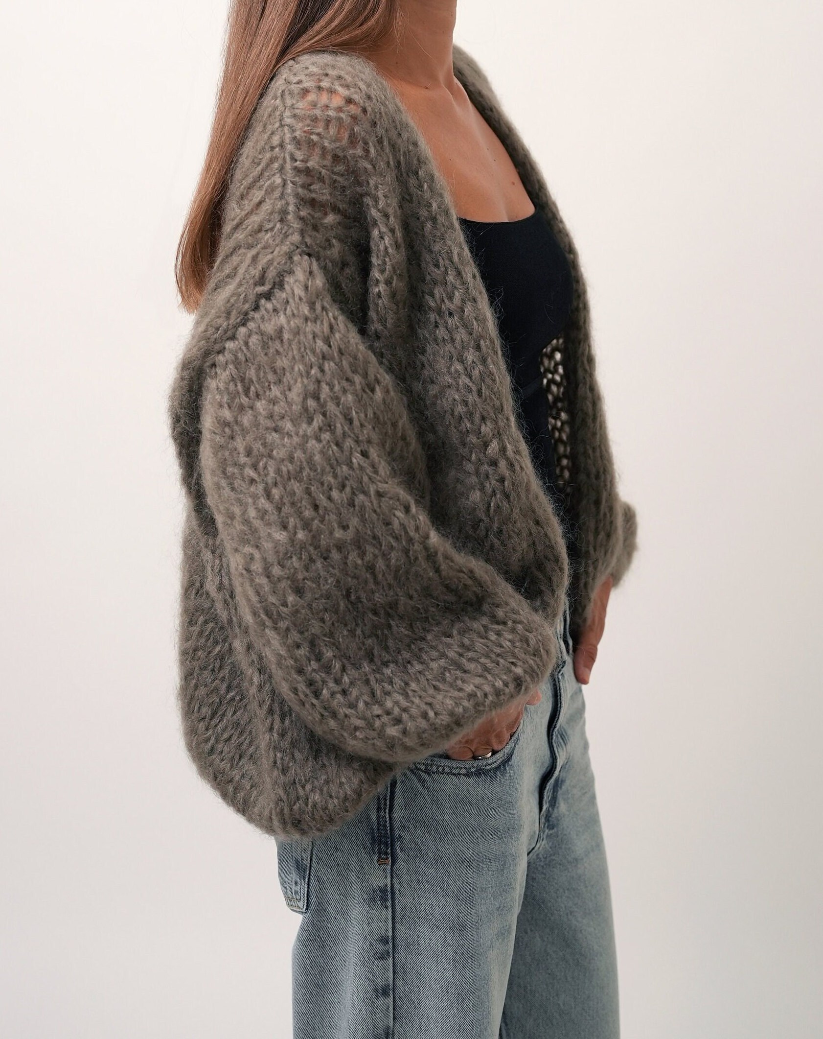 Mohair Cardigan, Chunky Knit Cardigan, Slouchy Fluffy Cardigan, Women Mohair Merino Wool Cardigan, - Etsy Mohair Cardigan, Chunky Knit Cardigan, Slouchy Fluffy Cardigan, Women Mohair Merino Wool Cardigan, - Etsy