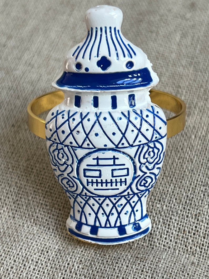 Ginger Jar Napkin Rings Set of 6 Etsy