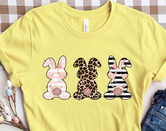 Leopard Bunny Shirt, Easter Shirt, Leopard Easter Bunny Shirt For Woman, Toddler Easter Shirt, Easter Matching Shirt,Cute Easter Bunny Shirt