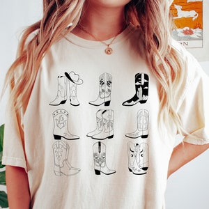 Cowgirl Boots Shirt, Country Concert Tee, Western Graphic Tee for Women,Graphic Tee, Cute Country Shirts, Cowgirl Boots Tee, Cowgirl Shirt