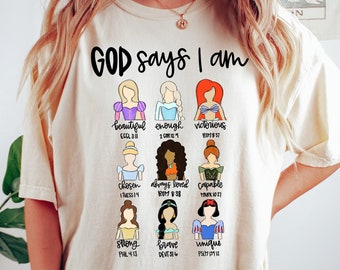 God Says I'm Beautiful Enough Shirt, Bible Verse Shirt, Faith Shirt, Princess Shirt, Princesses Shirt, Christian Shirt, Religious Shirt