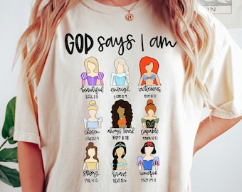 God Says I'm Beautiful Enough Shirt, Bible Verse Shirt, Faith Shirt, Princess Shirt, Princesses Shirt, Christian Shirt, Religious Shirt