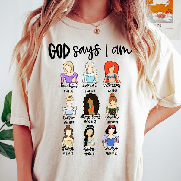 God Says I'm Beautiful Enough Shirt, Bible Verse Shirt, Faith Shirt, Princess Shirt, Princesses Shirt, Christian Shirt, Religious Shirt