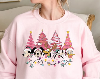 Disney Christmas Tree Sweatshirt, Christmas Tree, Mickey Minnie Christmas Tree Sweatshirt,Santa Christmas Shirt,Mickey fan Gift, Disney Gift