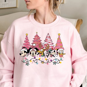 Disney Christmas Tree Sweatshirt, Christmas Tree, Mickey Minnie Christmas Tree Sweatshirt,Santa Christmas Shirt,Mickey fan Gift, Disney Gift