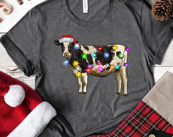 Cow Christmas Sweatshirt, Merry Christmas Heifers Tee, Christmas Cow Shirt, Highland Cow Farm Christmas Shirt, Farmer Cow Animal Lover Shirt