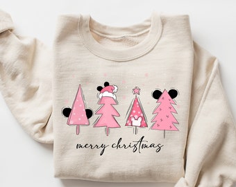Disney Christmas Tree Sweatshirt, Christmas Tree, Mickey Minnie Christmas Tree Sweatshirt,Santa Christmas Shirt,Mickey fan Gift, Disney Gift