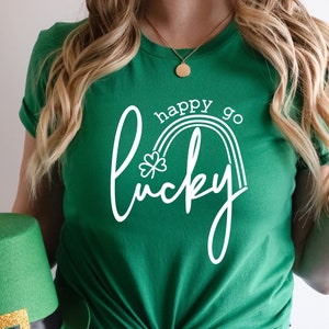 St Patricks Day Shirt,Happy Go Lucky Rainbow,Shamrock Shirt, St. Patty's Shirt,Irish Shirt,Shenanigans Drinking Shirt,Family Matching Shirt