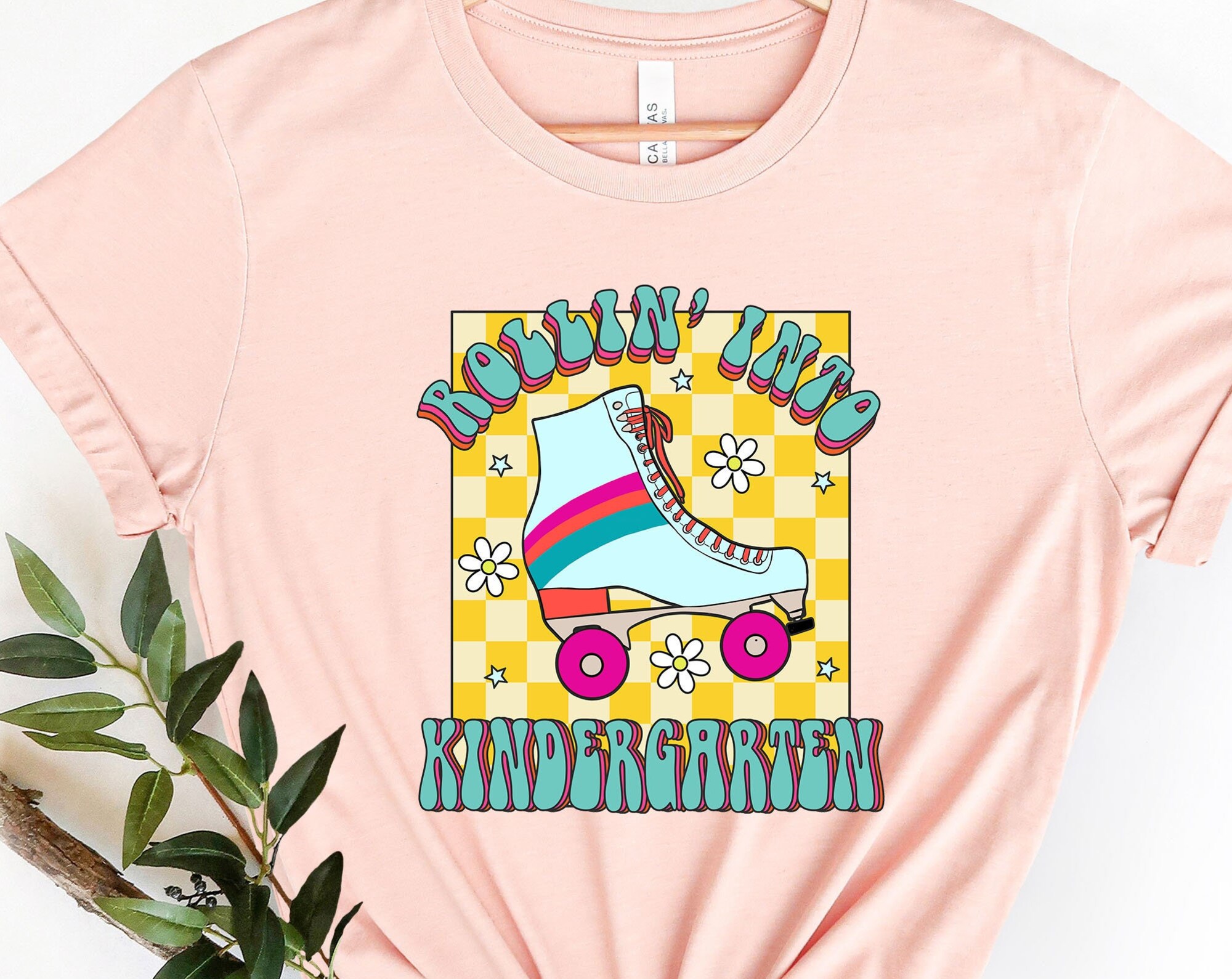 Rollin' Into Kindergarten Shirt, Skating Girls School Shirt