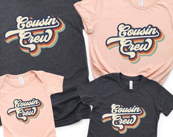 Retro Cousin Crew shirt, Matching Cousin Shirts, Vintage Cousin Squad, Family Cousin Gifts, Beach Cousin Vacation Shirt, Cousin Holiday Tee