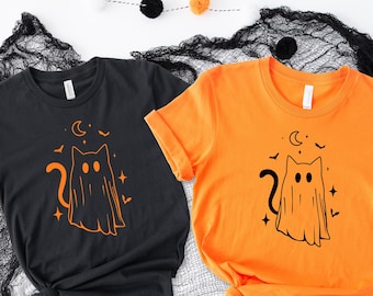 Halloween Cat Sweatshirt,Cat Sweatshirt,Halloween Ghost Shirt,Halloween Cat Tee,Halloween Cat Lover Gift,2022 Spooky Season