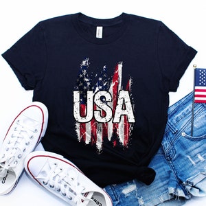 USA American Flag T-Shirt, Independence Day Shirt, 4th Of July Shirt, USA Flag Shirt, Patriotic Shirt, Freedom t shirt, Memorial Day t shirt
