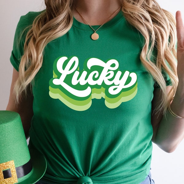Retro Lucky Shirt, Retro St Patricks Day Shirt, Lucky Shirt, St Patricks Day Shirt, Cute St Pattys Shirt, St Patrick Tee, Patricks Lucky tee