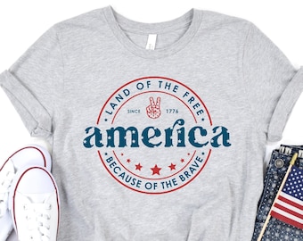 America Shirt, Land of The Free Shirt, Home Of The Brave America Shirt, 4th Of July Shirts, Patriotic Day, Merica Shirt, Memorial Day