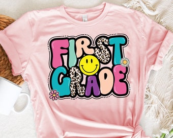 Hello First Grade Shirt, Back To School Shirt, Hello First Grade Rainbow Shirt, First Grade Shirt, First Grade Teacher Shirt,1st Grade Shirt