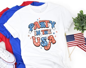 Retro Party in the USA Shirt,Party In The USA Shirt,4th of July Shirt,Independence Day Shirt,USA Patriotic Tee,4th of July Party Shirt