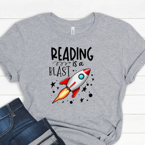 Reading Is A Blast Shirt, Students reading shirt, Librarian Book Lover Shirt, Reading Shirt, Reading Teacher Shirt, Books Shirt ,Book Gifts