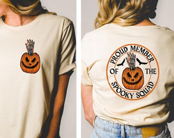 Proud Member Of The Spooky Squad Shirt, Spooky Squad Shirt, Halloween Shirt, Skeleton Design, Spooky Season Shirt,Halloween Matching Shirt