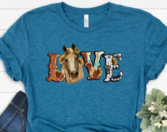 Horse Shirt, Horse Lover Tee, Horse Girl Shirt, gift for Mother, Horse Lover Tees, Horse Lover Gift, Love Horses Shirt, gift for women