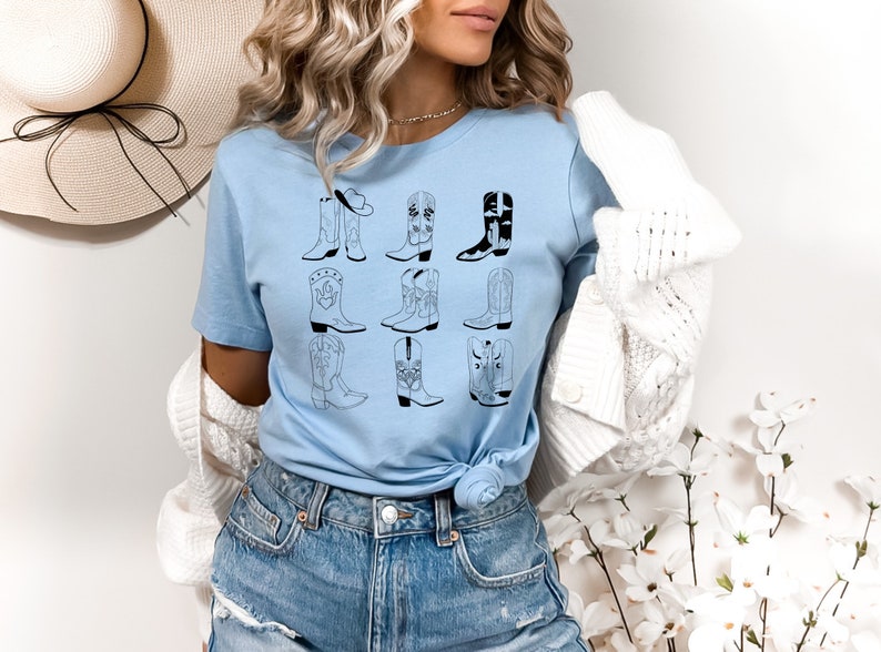 Cowgirl Boots Shirt, Country Concert Tee, Western Graphic Tee for Women,Graphic Tee, Cute Country Shirts, Cowgirl Boots Tee, Cowgirl Shirt image 3