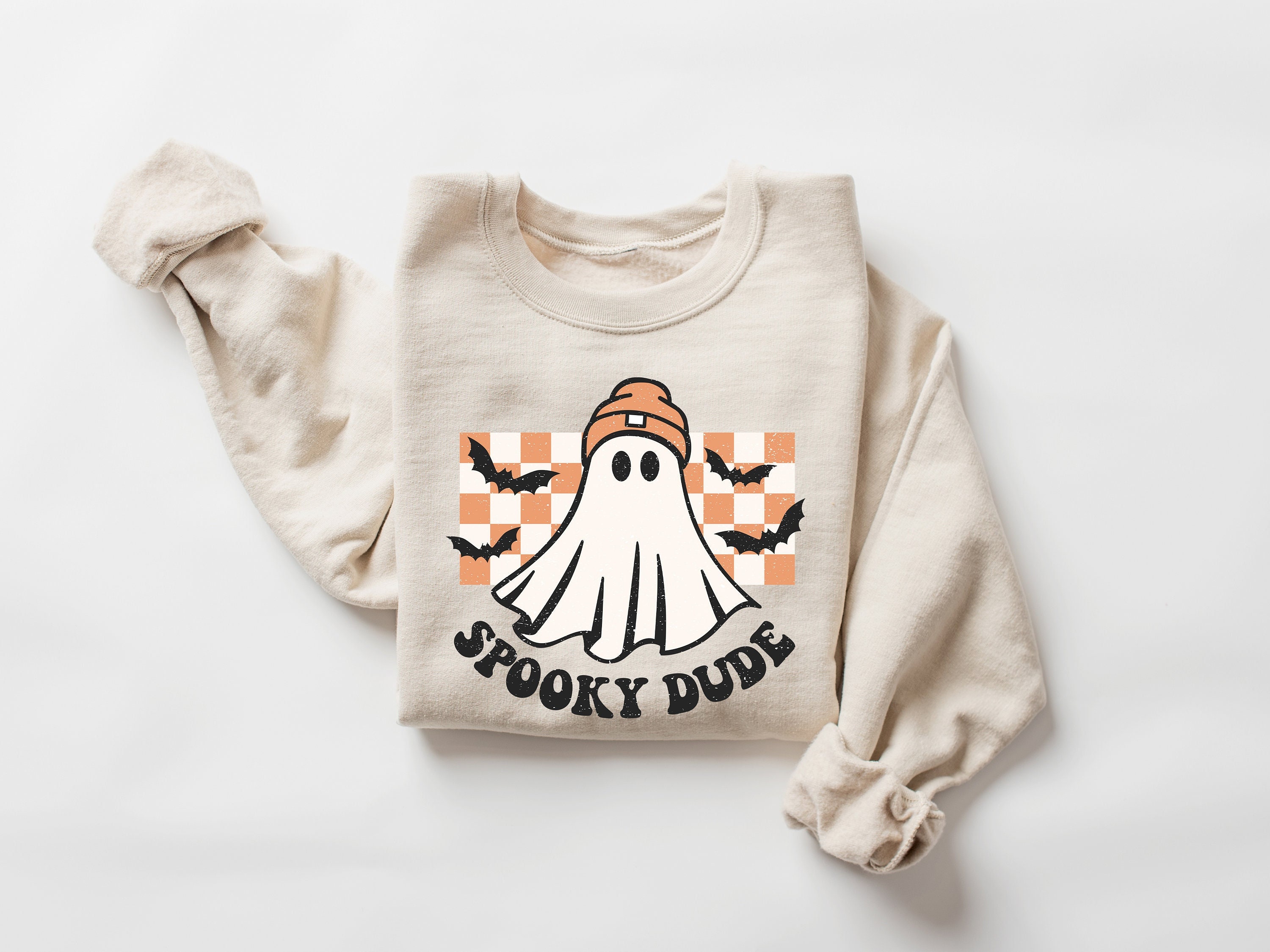 Spooky Dude Ghost Sweatshirt, Retro Halloween Sweatshirt, Spooky DudeToddler Shirt, Retro Halloween Boys Shirt,Pumpkin Shirt, Spooky Season