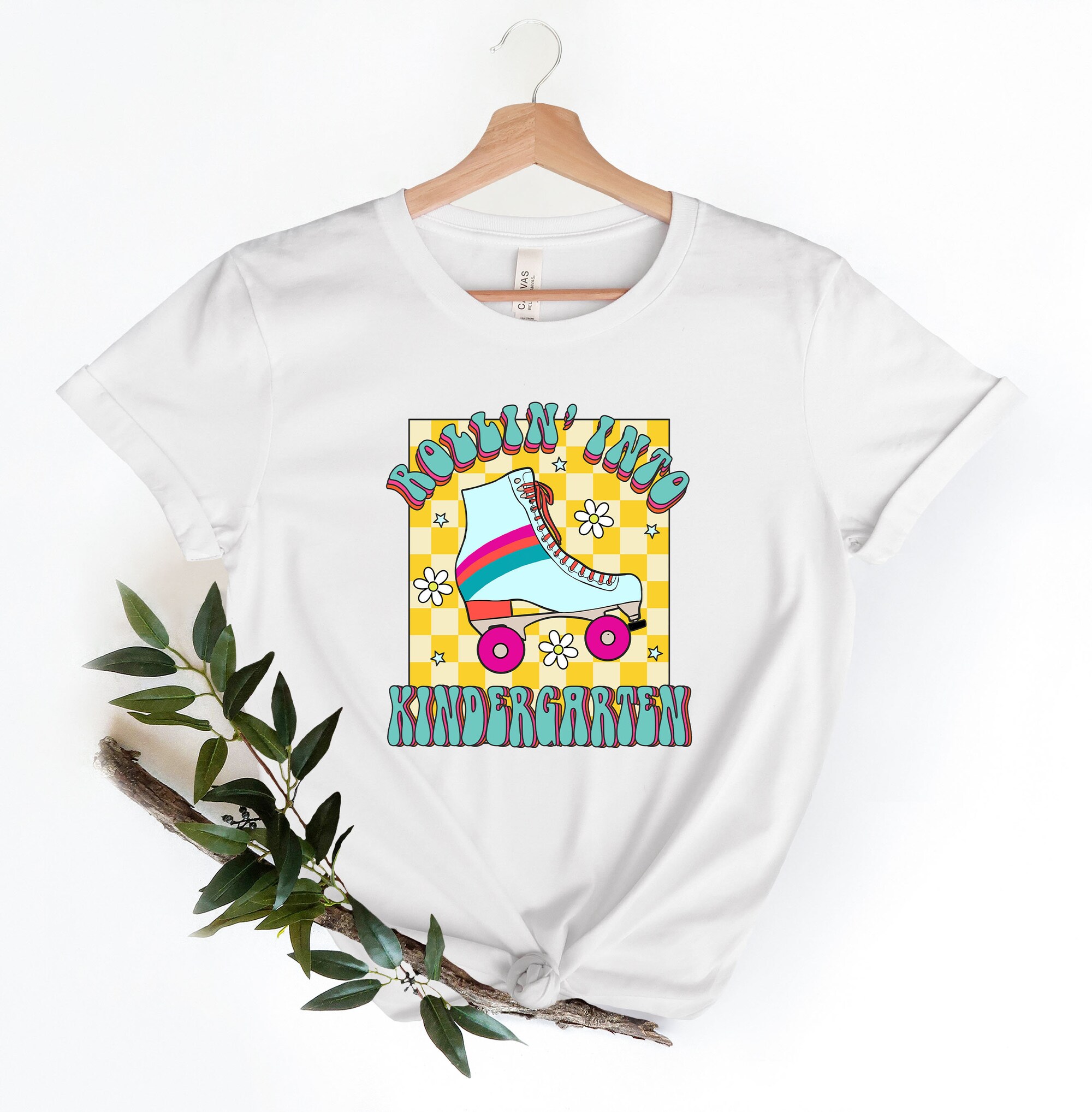 Rollin' Into Kindergarten Shirt, Skating Girls School Shirt