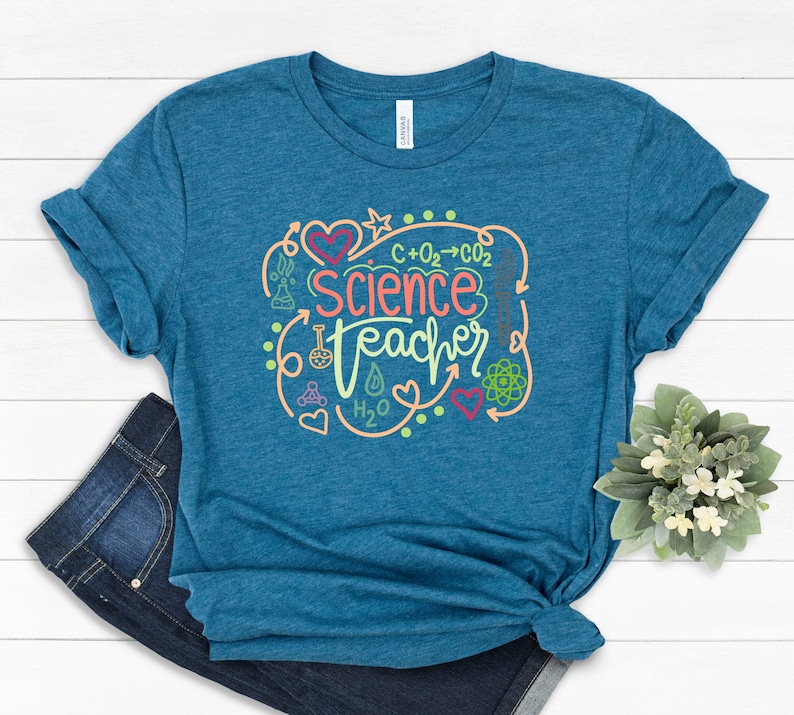 Cool Science Teacher Shirt, School Teacher spirit Shirt, Gift for Teacher, cute funny science Teacher Shirt, Funny Chemistry Teacher Shirt image 1