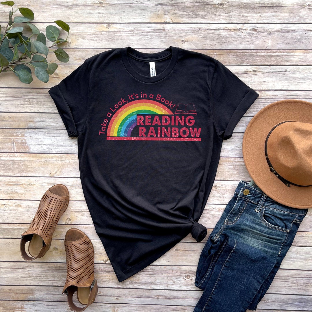 Reading Rainbow Shirt, Retro Librarian Shirt, Teacher Appreciation ...