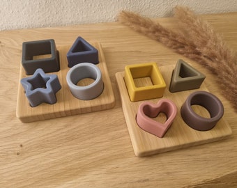 Steckspiel - Kinderpuzzle - Montessori - Geschenk - Baby - Kind