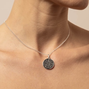 Tetragrammaton Pendant, Pentagram Necklace, Pentacle Necklace, Sterling Silver Tetragrammaton, Tetragrammaton Symbol, Pentagram