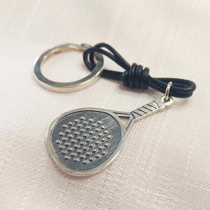 Portachiavi racchetta da paddle, portachiavi paddle, portachiavi racchetta da paddle, portachiavi argento, regalo paddle, portachiavi racchetta, portachiavi sportivo